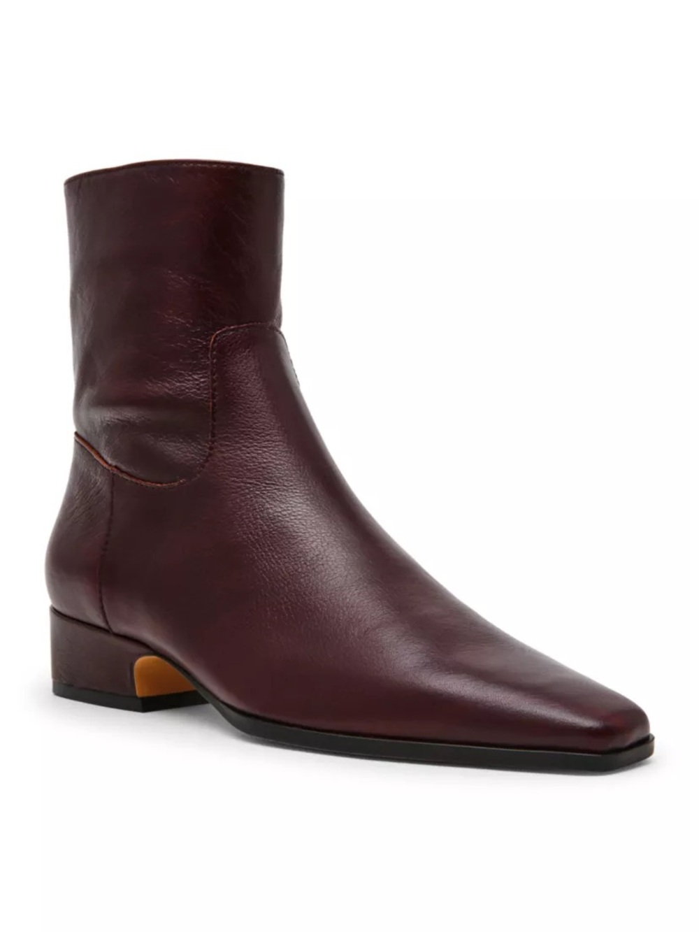 Steve Madden Burgundy Leather Ankle Boots
